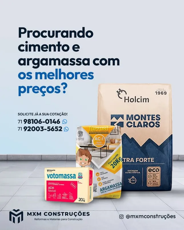 Procurando cimento e argamassa?